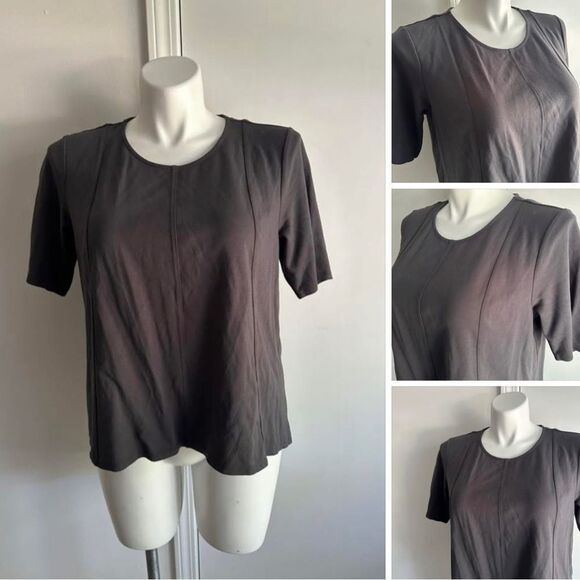 Gray Structures T-Shirt, Size Petite Large, J. Jill - Picture 1 of 8